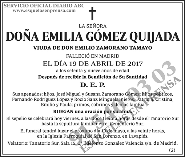 Emilia Gómez Quijada